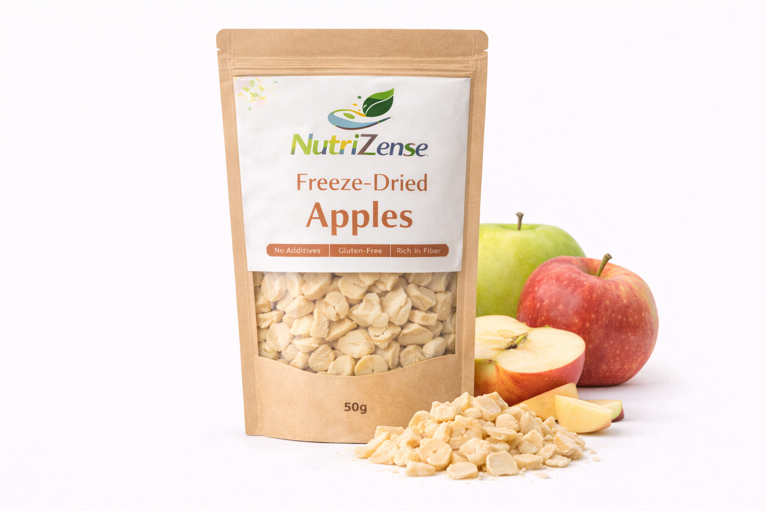Freeze Dried Apple Snack - NutriZense dried vegetable flakes - Buy online India
