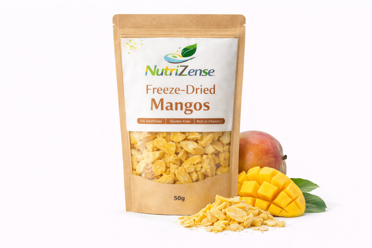 Freeze Dried Mango Snack - NutriZense dried vegetable flakes - Buy online India