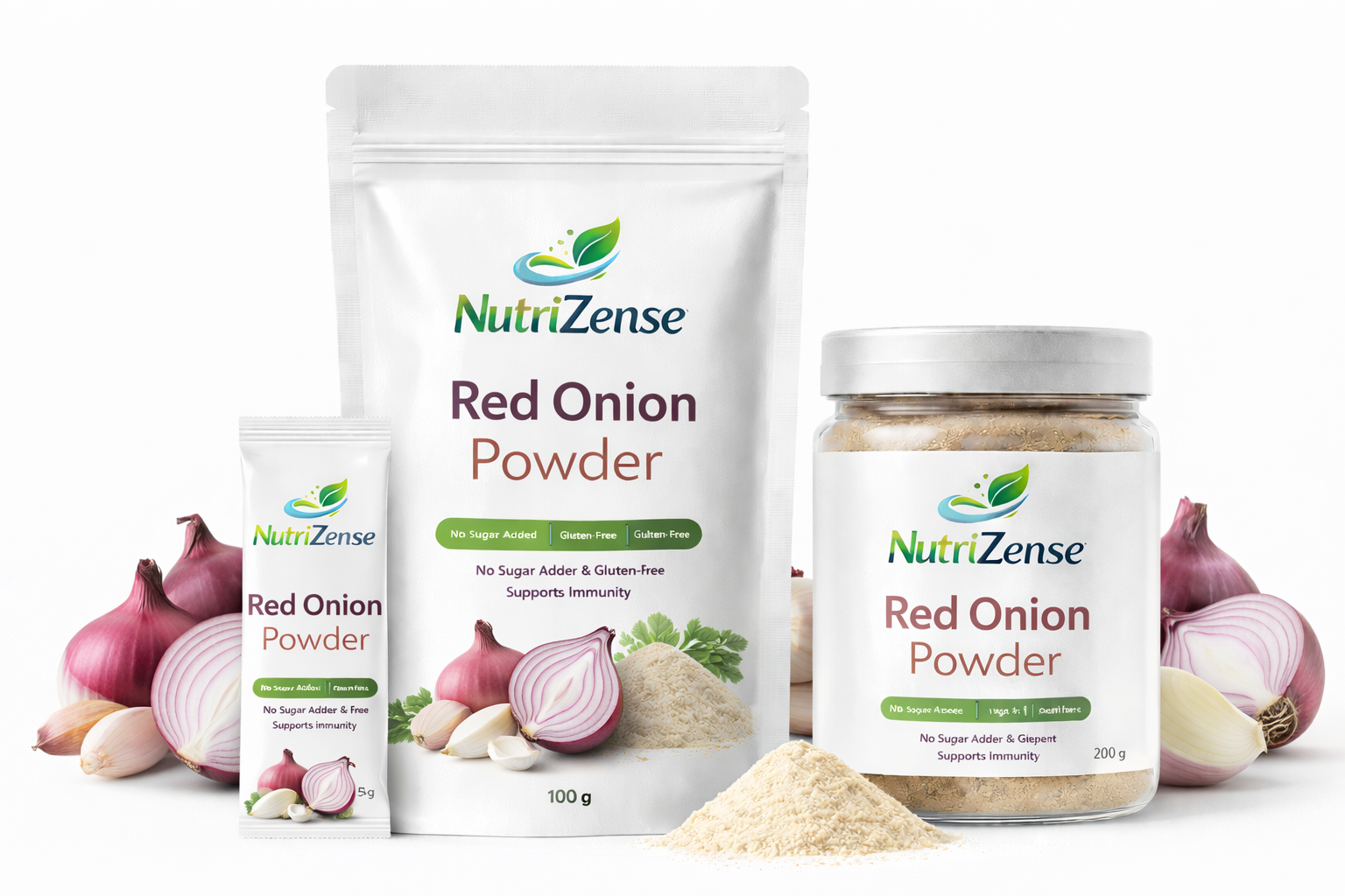 Dehydrated Red Onion Powder - NutriZense dehydrated vegetable powder - Buy online India